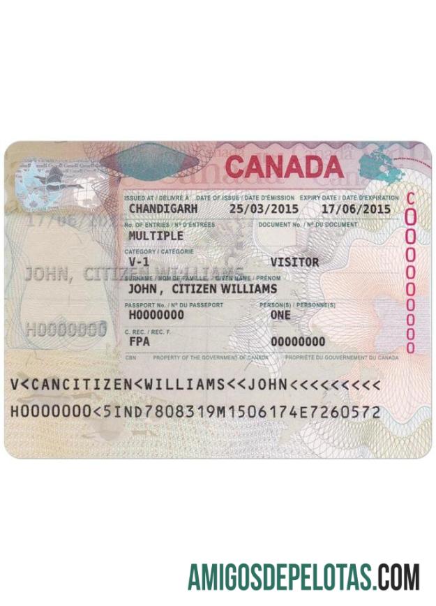 Visto Canadá exemplo real